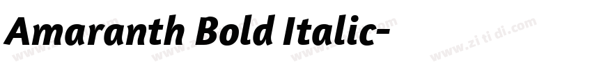 Amaranth Bold Italic字体转换